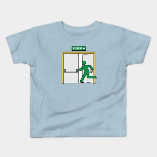 Workplace emergency exit Kids T-Shirt